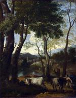 欧洲12-19世纪油画五_DUGHET, Gaspard - Landscape with a Cowherd